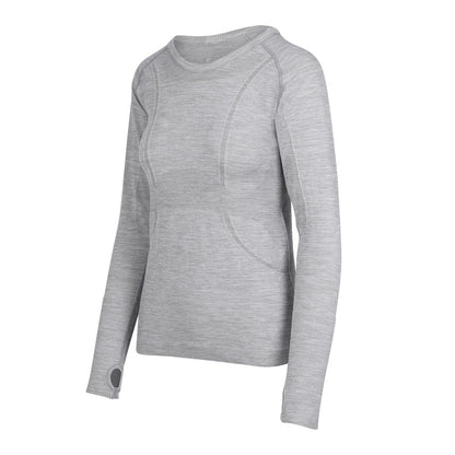 Pickleball AvaLee by Selkirk Fitted Long Sleeve Shirt Gray Sky Heather