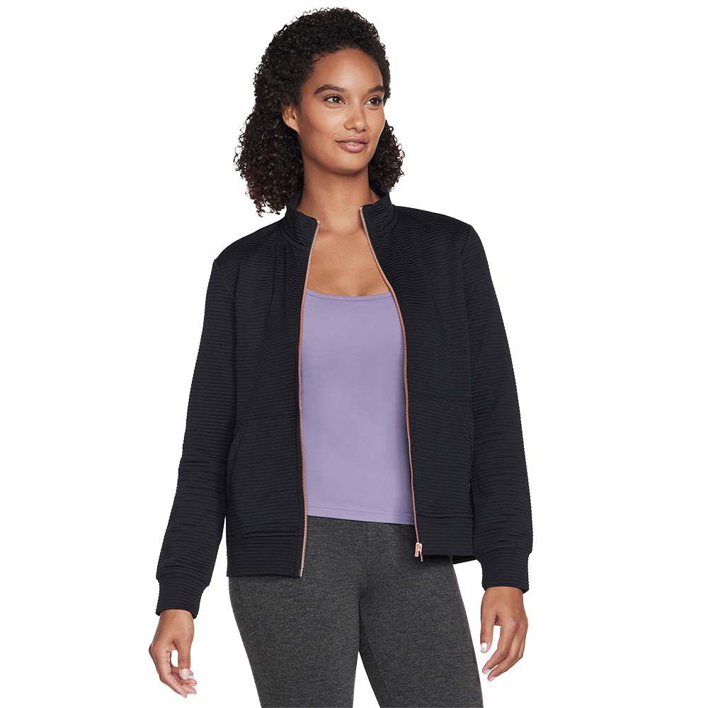 Pickleball Skechers The Hoodless Hoodie GO WALK Everywhere Jacket Bold Black