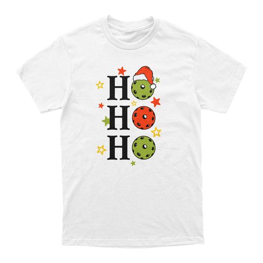 Pickleball Wallflower Ho Ho Ho PB T-Shirt - Unisex White