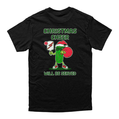 Pickleball Wallflower Christmas Cheer Served Pickle T-Shirt - Unisex Royal Pine
